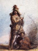 Miller, Alfred Jacob Louis-Rocky Mountain Trapper Spain oil painting artist